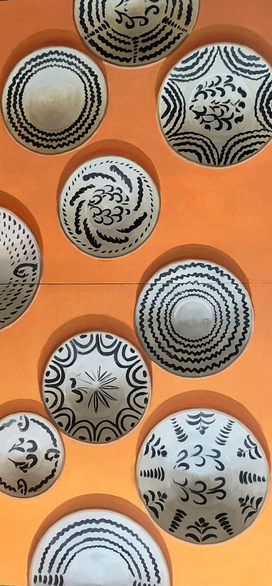Cerámica sobre naranja